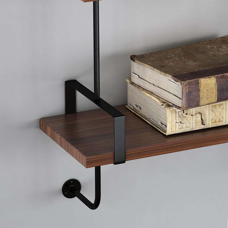 Metal Bookshelf Industrial Style Wall Mounted Bookcase for Home Office