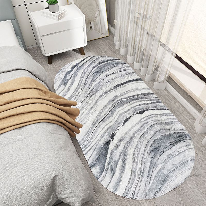 Contemporary Abstract Print Rug Multi-Colored Acrylic Area Rug Pet Friendly Easy Care Washable Carpet for Bedroom