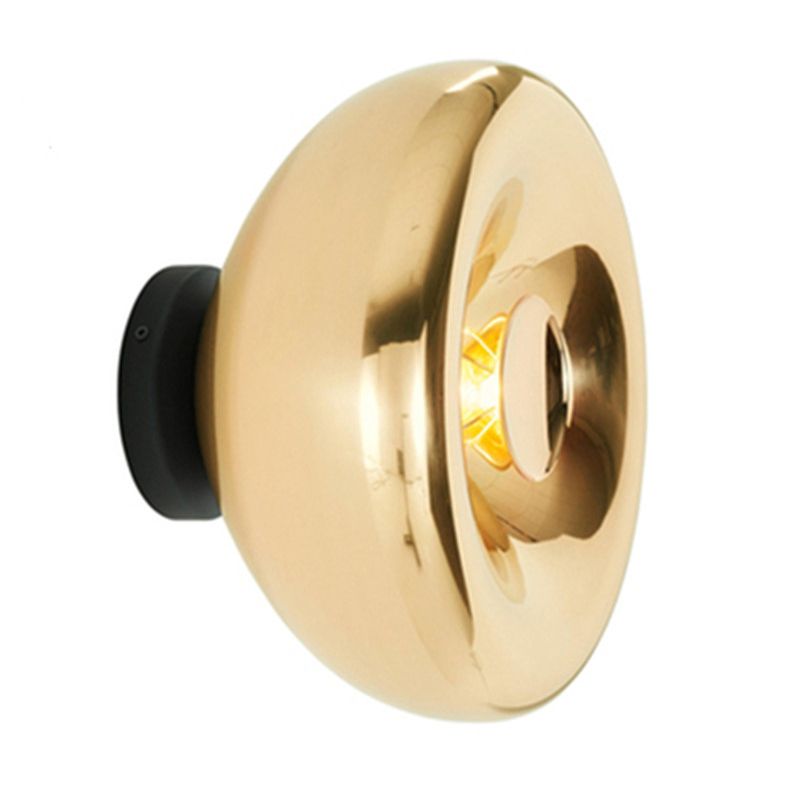 Circle Mouth-Blown Glass Wall Lamps 1-Light Contemporary Style Wall Mount Lamp