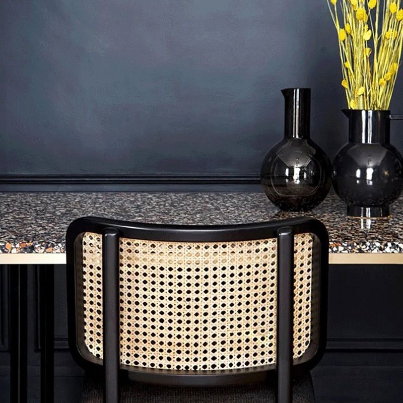 Traditional Style Chair Solid Wood Cane Back Dining Room Chair