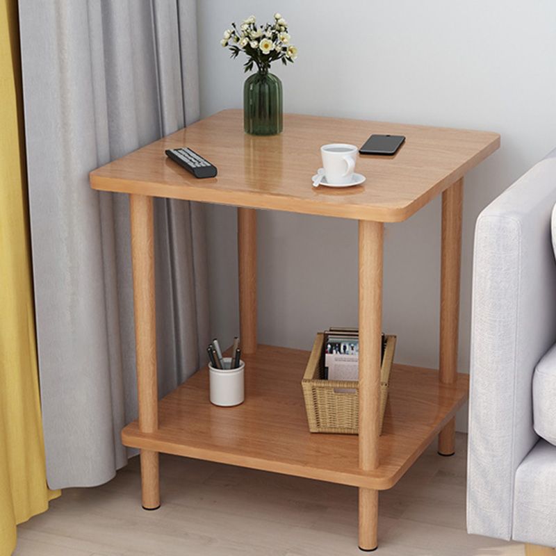 Contemporary Style Side End Table Solid Wood Sofa Side Accent Table