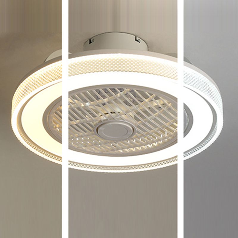 20 "runde Kasten Deckenlüftungslampe minimalistische weiße LED -Halbflush -Licht für Schlafzimmer