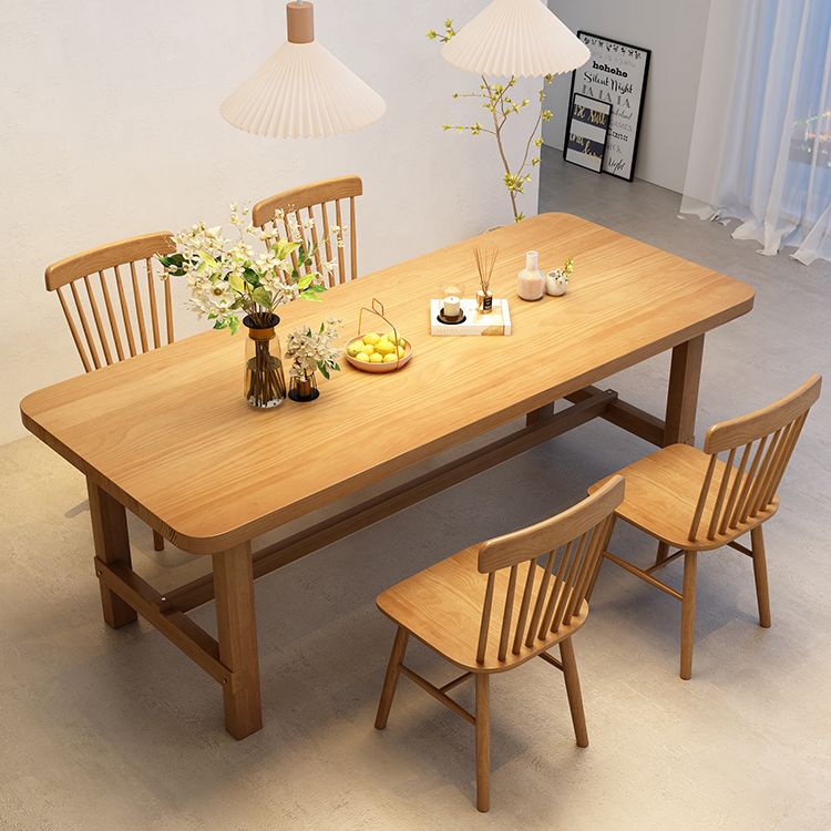 Kitchen Solid Wood Furniture 1/5 Pieces Standard Height Casual Dining Room Table Set