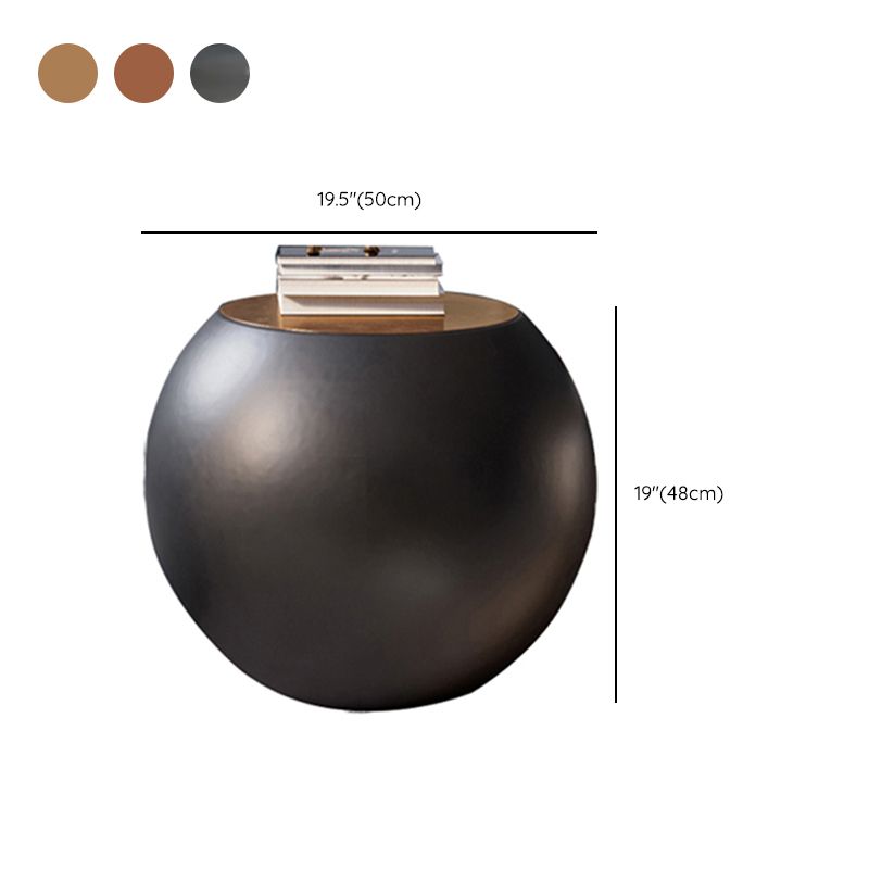 Abstract Coffee Cocktail Table with Trunk Storage Modern Round Glass Top