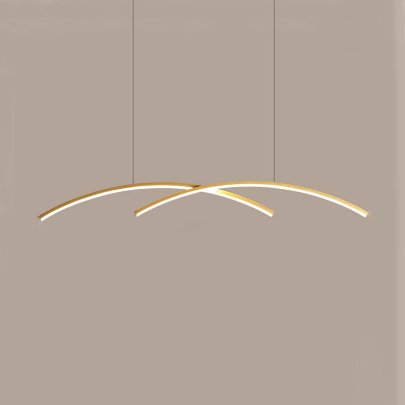 LED Kitchen Island Lighting Contemporary Golden/Black Ceiling Light for Room