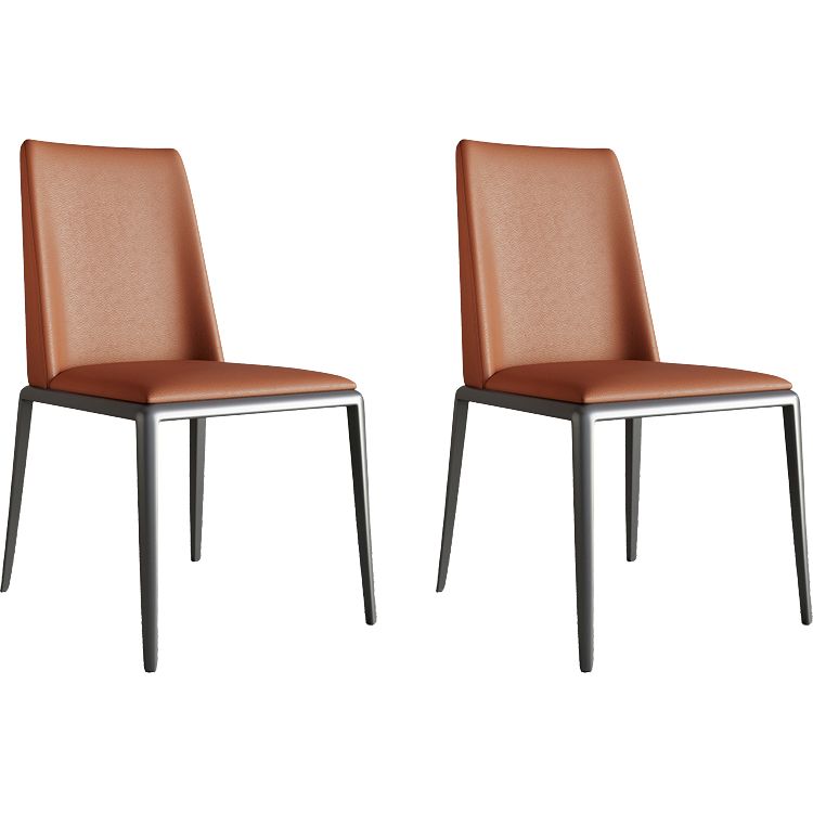Silver Leg Contemporary Faux Leather Dining Room Chair for Home