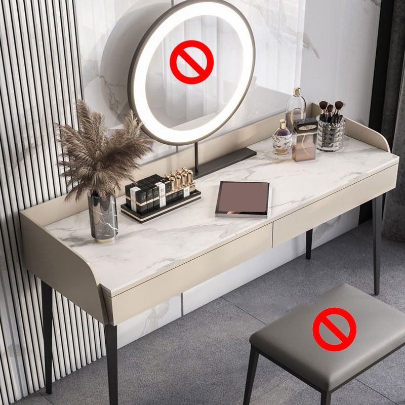 2-Drawer Make-up Vanity Contemporary Makeup Vanity Desk Table
