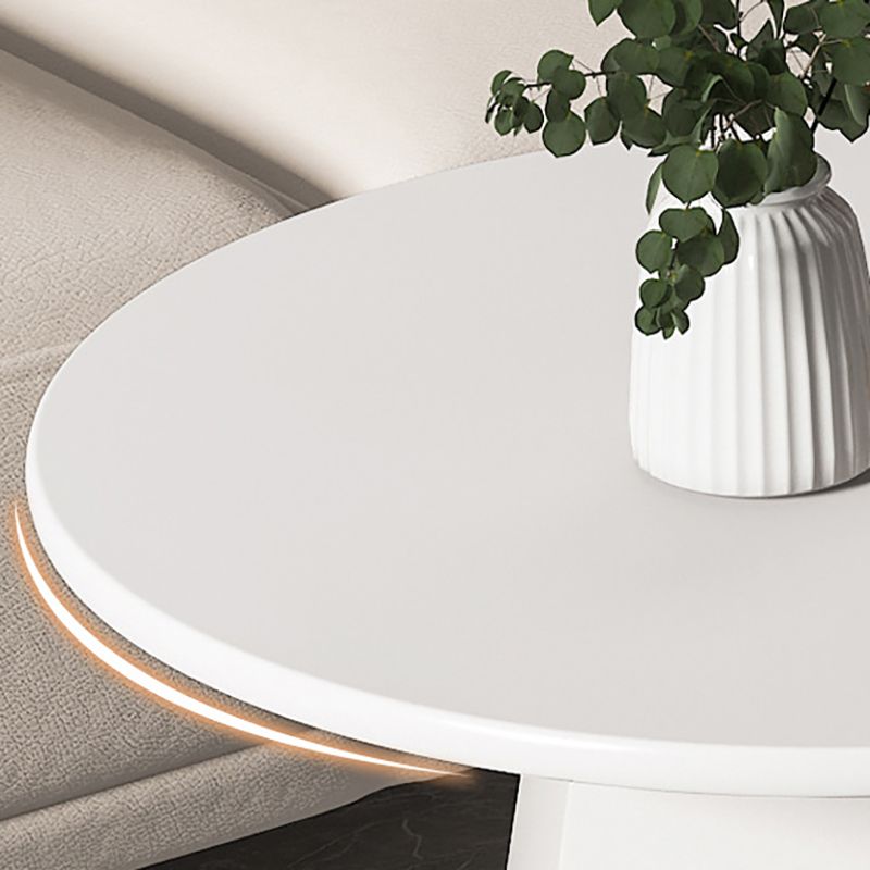 Pedestal Coffee Table Modern Black/White Cocktail Table for Room