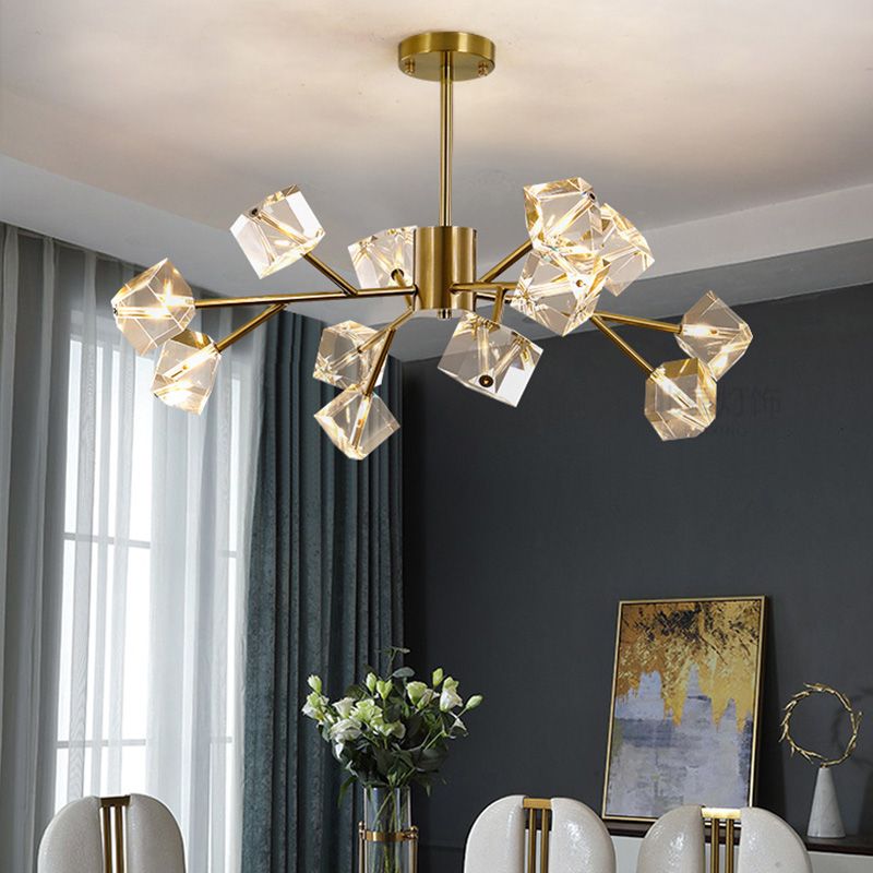Modern Chandelier Light Metal Artistic Ceiling Pendant for Dining Room Living Room
