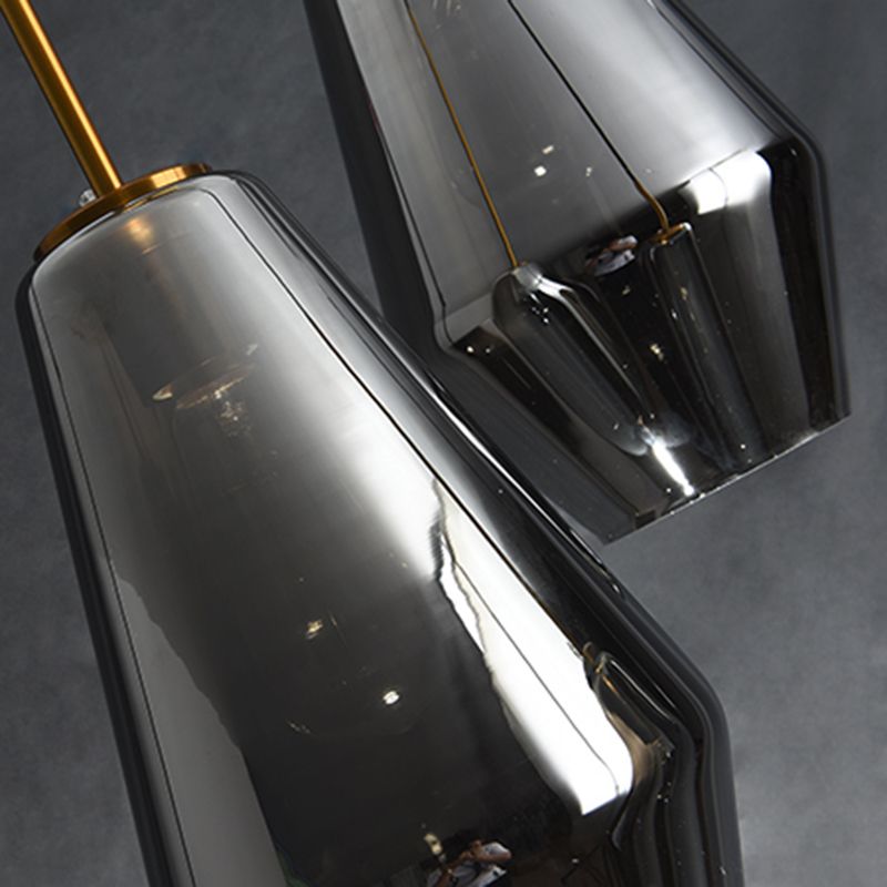 1 pendentif suspendu léger de style industriel en verre