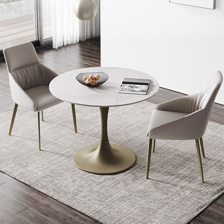 Round Tulip Base Dining Site Table Traditional Luxury Dinette Table for Home