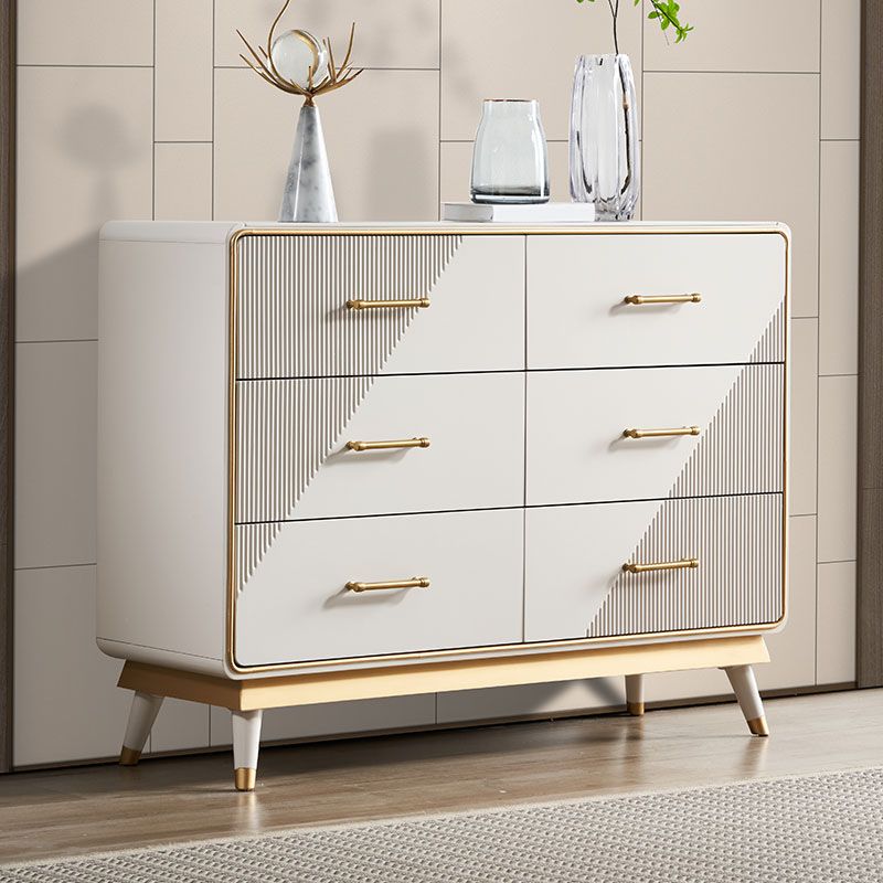 Glam Storage Chest Dresser Stone Storage Chest with 3/5/6 Drawers
