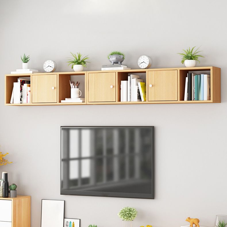 Scandinavian Manufactured Wood Floating Bookcase 9-inch Wide Bookshelf