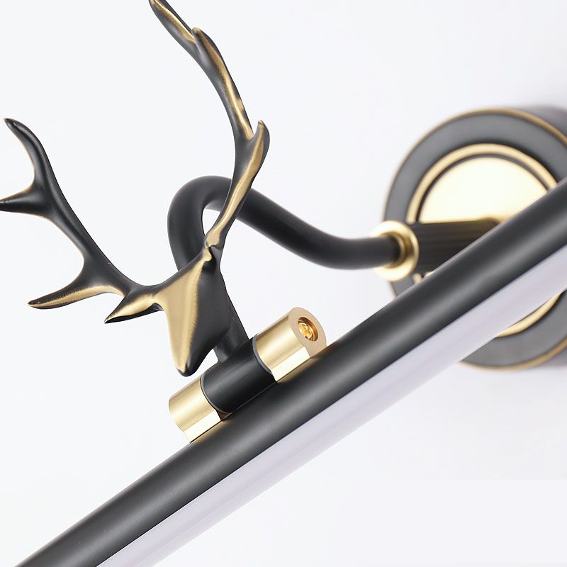 LED Mirror Lampe American Retro Style Badezimmer Toilettengeweihspiegel -Leuchte