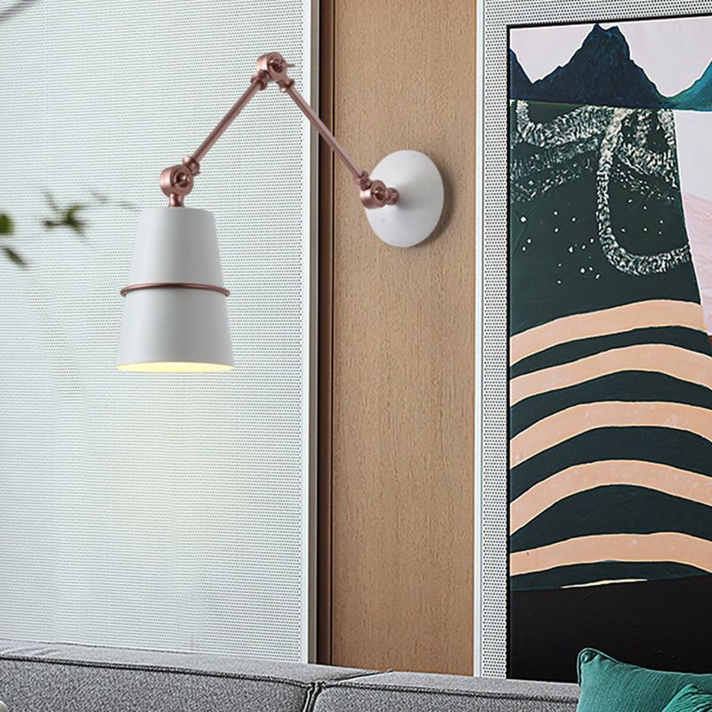 Armed Wall Lighting Modern Metal 1 Light Rustic Wall Sconces for Bedroom