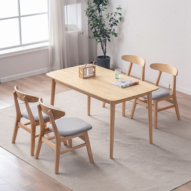 Cuisine contemporaine chaises à dos ouvert chaise latéral sans bras avec des jambes en bois