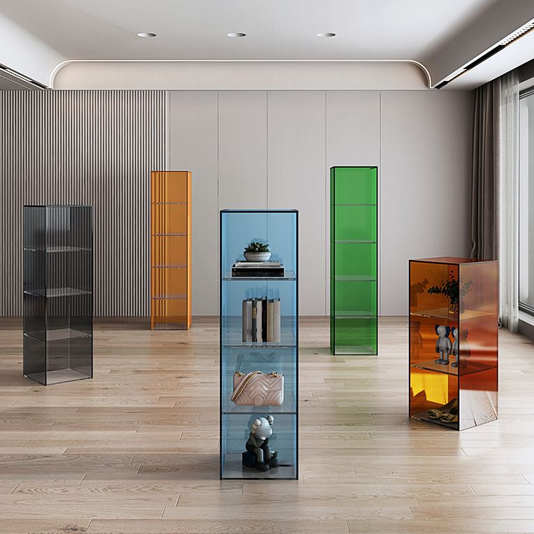 Closed Back Storage Bookshelf Scandinavian Standard Acrylic Bookcase