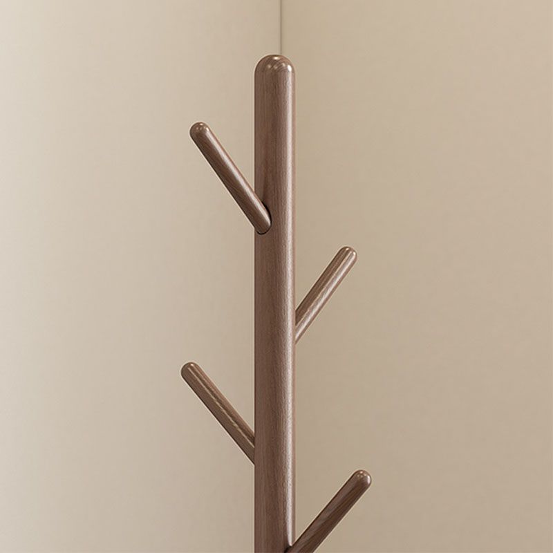 Contemporary Hall Stand Manufactured Wood Hooks Shelving Included Free Standing Coat Rack