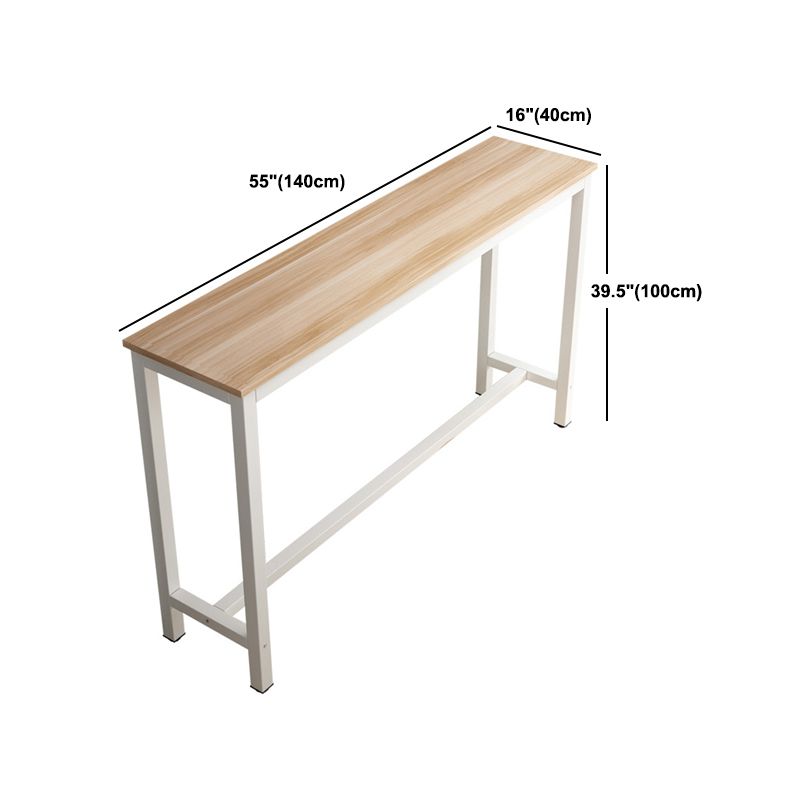 Industrial Rectangle Bar Table Set 1/2/3 Pieces Wood Counter Table for Indoor
