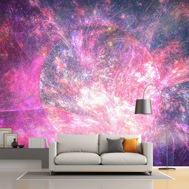 Outer Space Modern Style Mural Environment Friendly Wall Covering for Sleeping Room