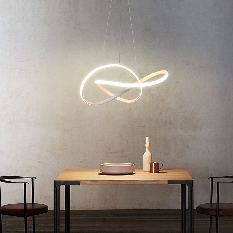 Contemporary Strip Shape Pendant Chandelier Metal 1-Light Pendant Lighting