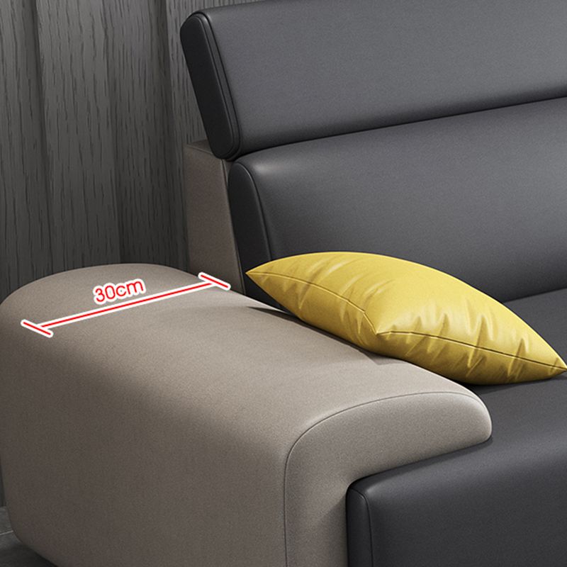 Fabric Pillow Top Arm Sectional Sofa 39.37"High Adjustable Cushion Back Sofa