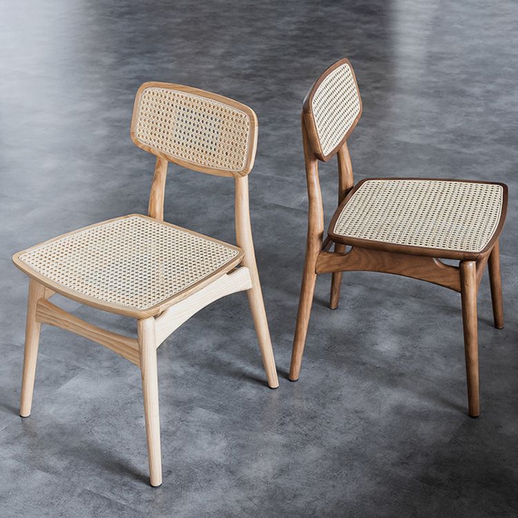 Minimalist Wood Side Dining Chairs Open Back Side Chairs for Home