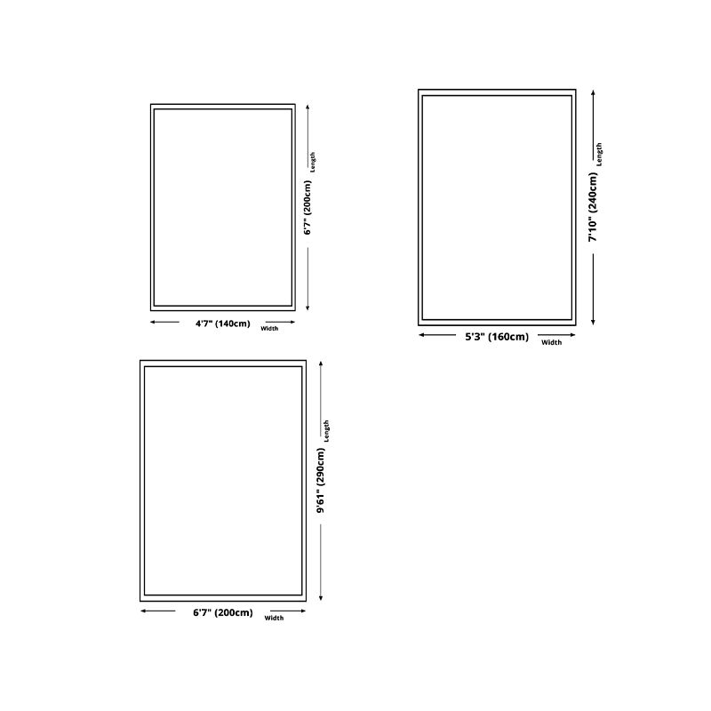 Modern White Area Carpet Geometric Pattern Polyester Area Rug Non-Slip Backing Rug for Home Decor