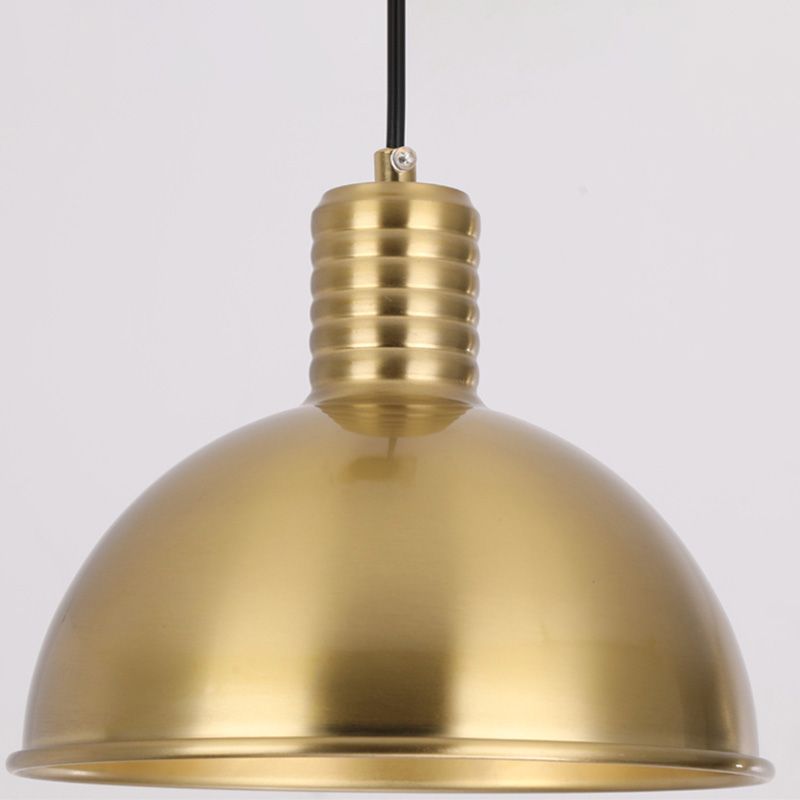 Metal Shaded Ceiling Pendant Light Contemporary Gold Suspension Pendant for Dinning Room