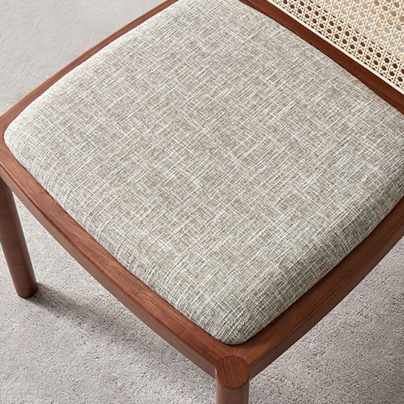 Chaise de salle à manger traditionnelle en bois massif, finition mate, chaise à dossier solide