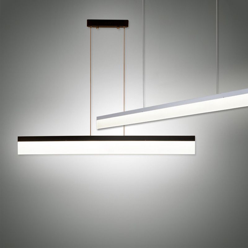 Linear Island Chandelier Lights Simplicity Acrylic Chandelier Lighting Fixtures for Office