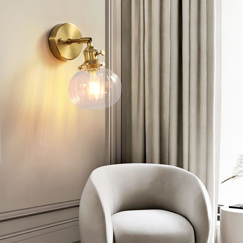 Glass Geometric Wall Sconce Lighting Industrial Style 1 Light Wall Lamps