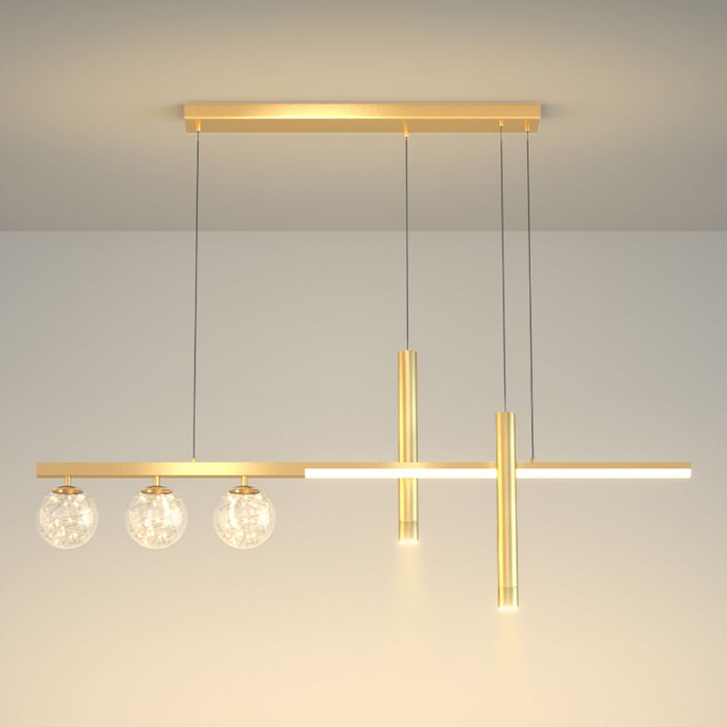 Modern Pendant Chandelier Geometric Island Lighting Fixtures Metal Chandelier for Dining Room