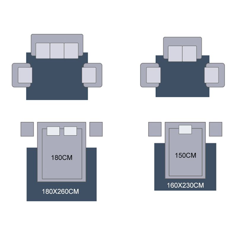 Apricot Color Piece Carpet Polyester Modern Carpet Washable Carpet for Living Room