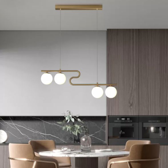 Sala da pranzo globale Isola Luce Light Glass Luce a soffitto in stile moderno