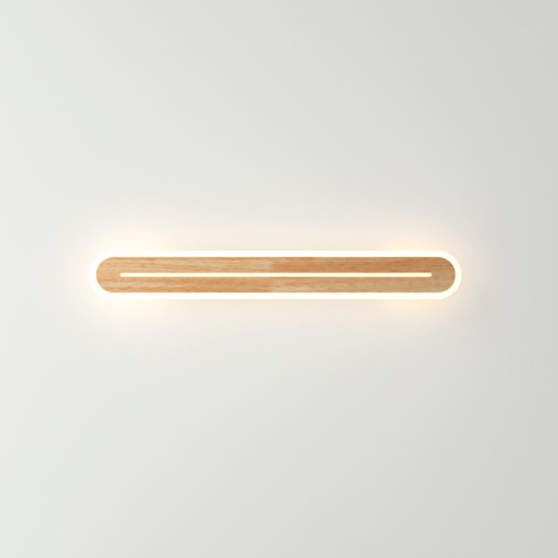 Luci da parete di vanità lineari Vintage Modern Simplicity Speccone parete in legno per bagno