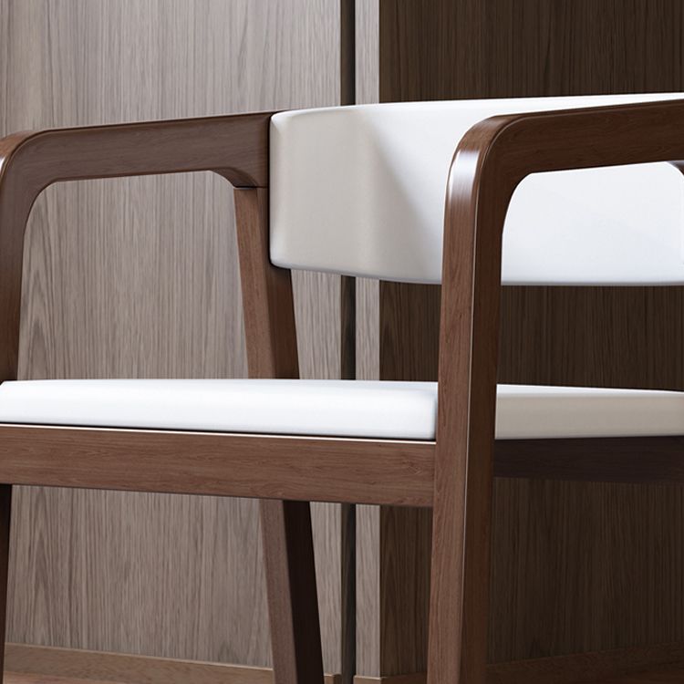 Chaise de salle à manger en bois de style scandinave, chaise de salle à manger à dossier ouvert avec bras