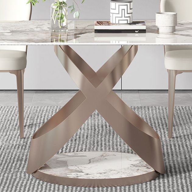 Luxury Sintered Stone Top Dining Set Rectangle 1/4/5/6 Pieces Dining Room Table Set