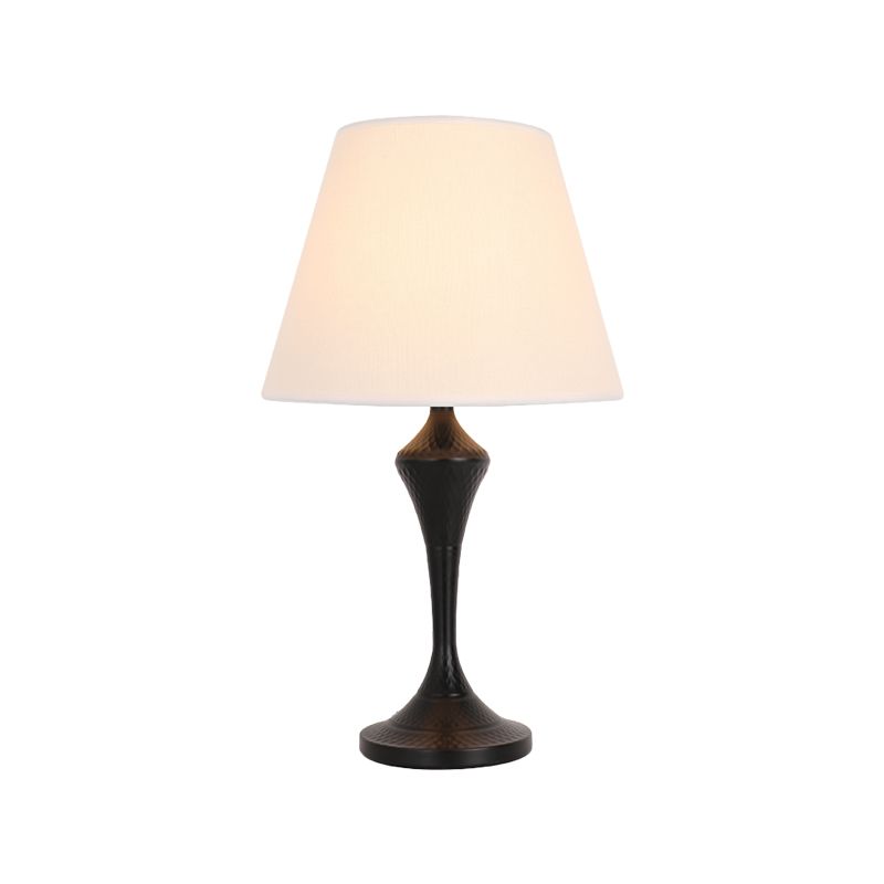 Lampada del libro di lettura affusolata in tessuto anticato 1 comodino camera da letto leggero in bianco/nero