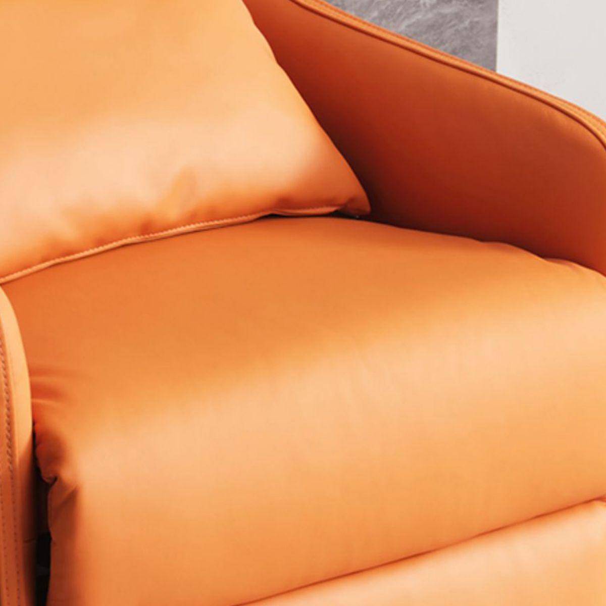 Leather Electric Standard Recliner Contemporary Style Living Room Single Recliner