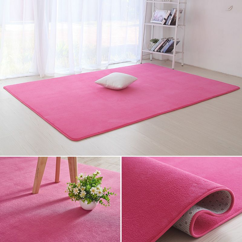 Eenvoudige kamer tapijt multi-gekleurde vaste kleur binnen tapijt Katoenmix Anti-slip achteruitgave Pet vriendelijk binnenvlein