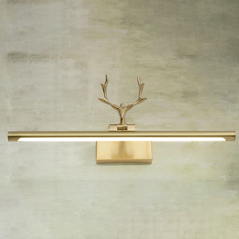 Linear Shape Metal Wall Light Modern Single Light Mirror Wall Mount Light