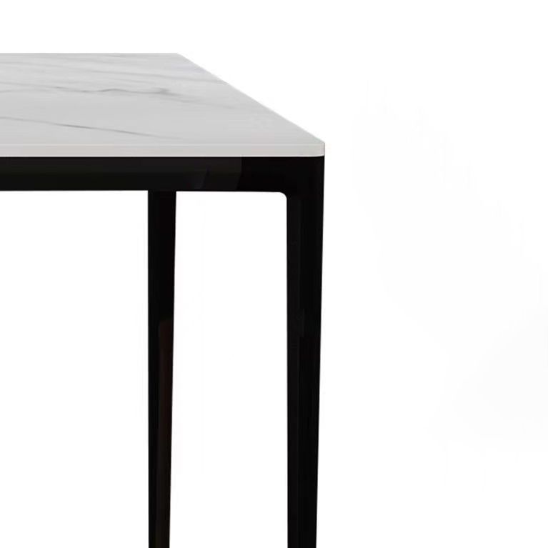 Sintered Stone Home Kitchen Table Industrial Rectangle Fixed Dining Table