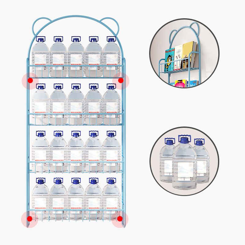 4.53"W Bookshelf Scandinavian Style Wall Mounted Bookcase for Study Room