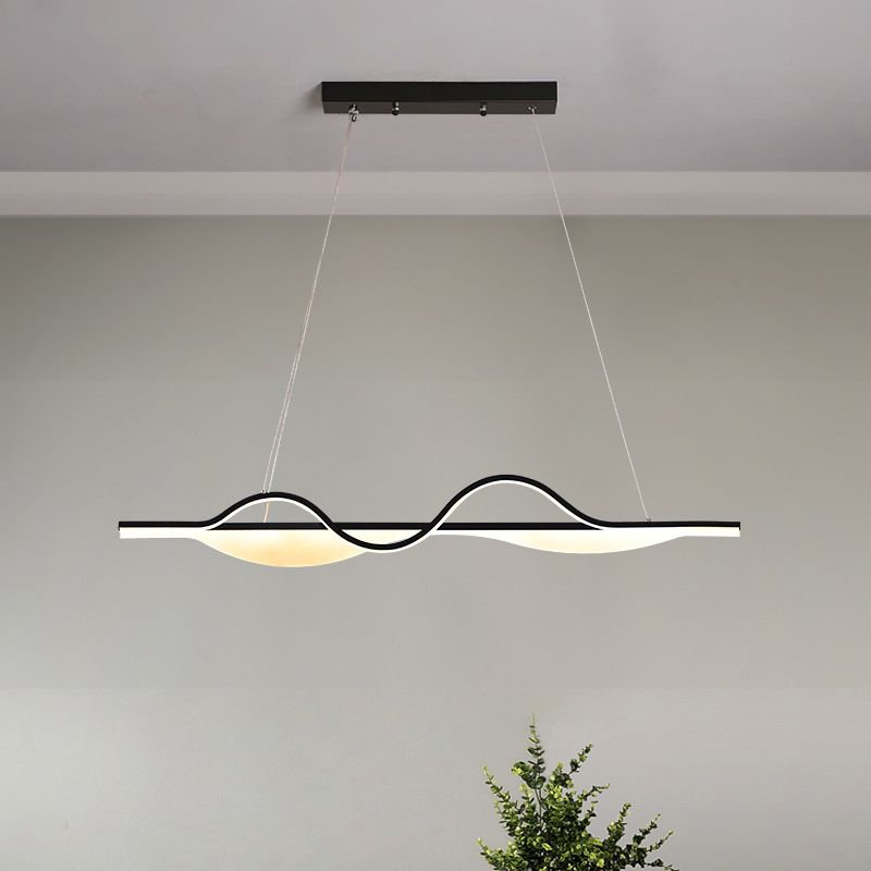 Contemporary LED Ceiling Light Golden/Black Kitchen Island Lighting for Foyer
