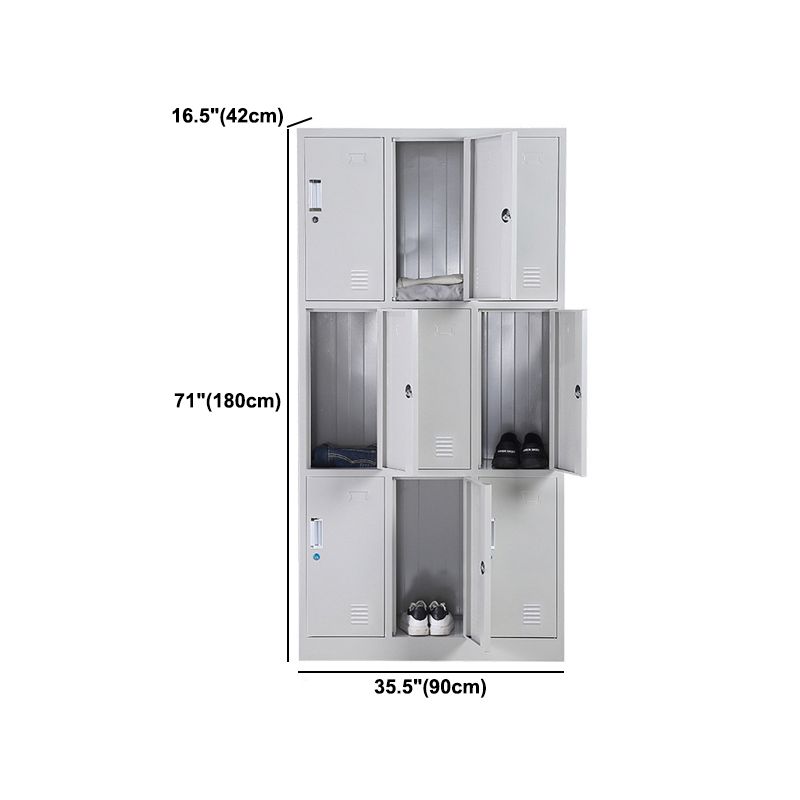 Metal Wardrobe Cabinet Contemporary Grey Wardrobe Armoire for Home