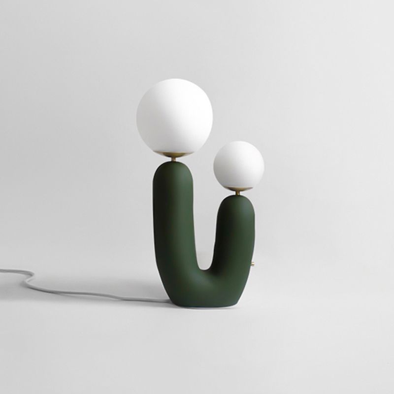 Sfera lampada da tavolo notturna in vetro contemporaneo 2 comodini leggeri per camera da letto