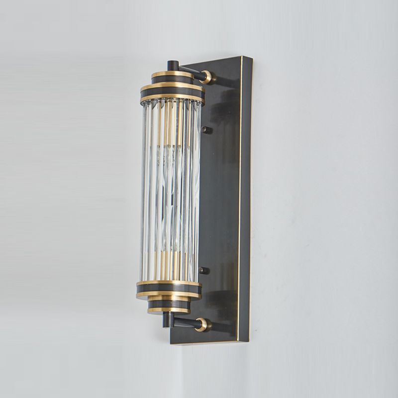 Modern Style Cylinder Shape Wall Light Crystal 2 Light Sconces for Bedroom