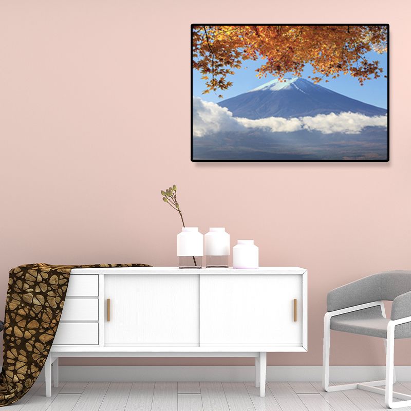 Toile imprimée d'art de décoration d'intérieur, peintures de plantes japonaises en couleurs douces, plusieurs tailles