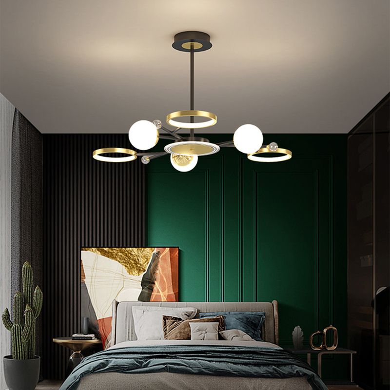 Black and Gold Hanging Pendant Lights Contemporary Glass Hanging Lamps